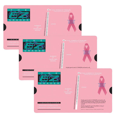 Breast Cancer Pink E-Z Grader, Pack of 3 - A1 School Supplies