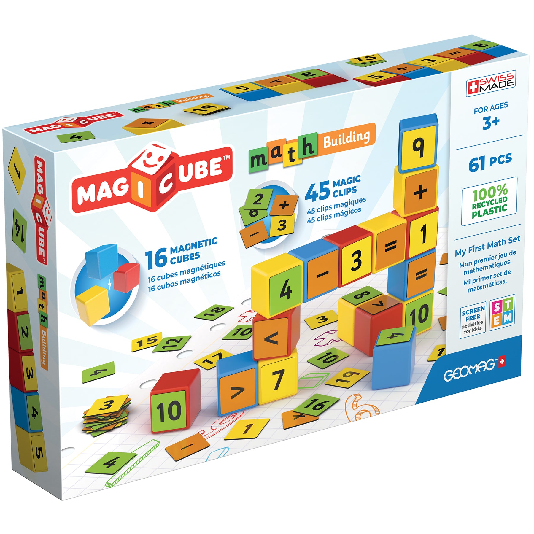 Magicube™ Math Building Set, Recycled, 61 Pieces - A1 School Supplies