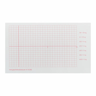 Graphing 3M Post-it® Notes, 3" x 5", Trigonometry Grid, Radian, 3 Pads - A1 School Supplies