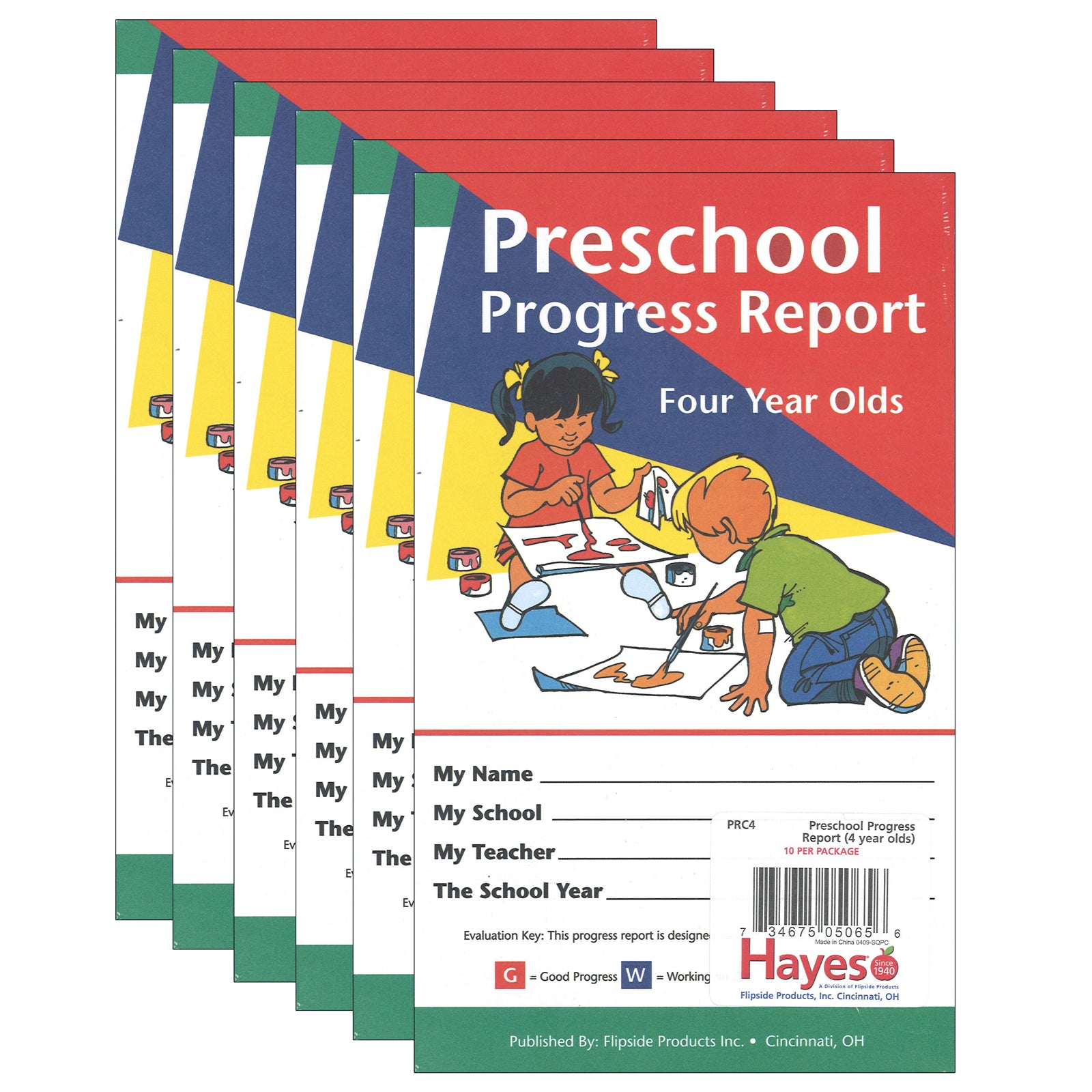 Preschool Progress Report, Four Year Olds, 10 Per Pack, 6 Packs - A1 School Supplies