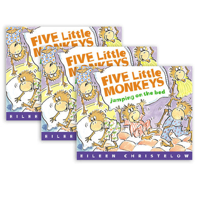 Five Little Monkeys Jumping on the Bed Book, Pack of 3 - A1 School Supplies