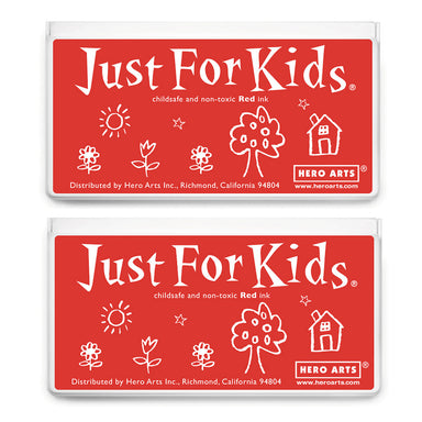 Jumbo Just for Kids Stamp Pad, Red, Pack of 2 - A1 School Supplies