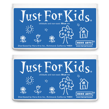 Jumbo Just for Kids Stamp Pad, Blue, Pack of 2 - A1 School Supplies