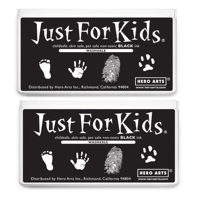 Jumbo Just for Kids Stamp Pad, Black, Pack of 2 - A1 School Supplies