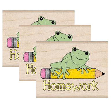 Homework Frog Stamp, Pack of 3 - A1 School Supplies