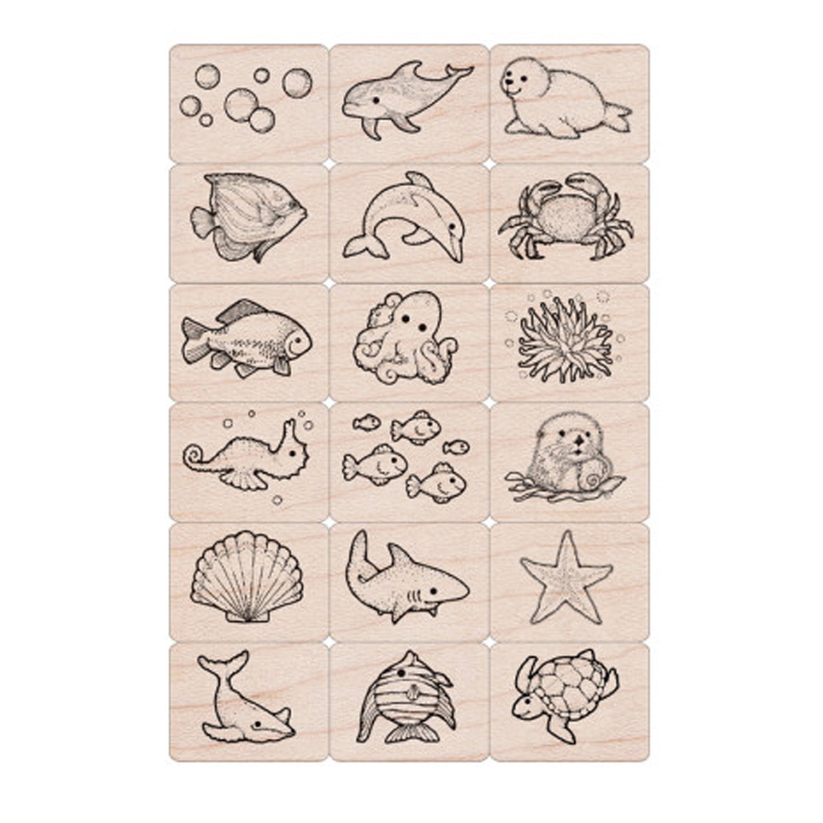 Ink 'n' Stamp Sea Life Stamps, Set of 18 - A1 School Supplies