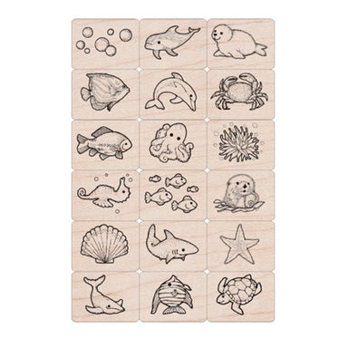 Ink 'n' Stamp Sea Life Stamps, Set of 18 - A1 School Supplies