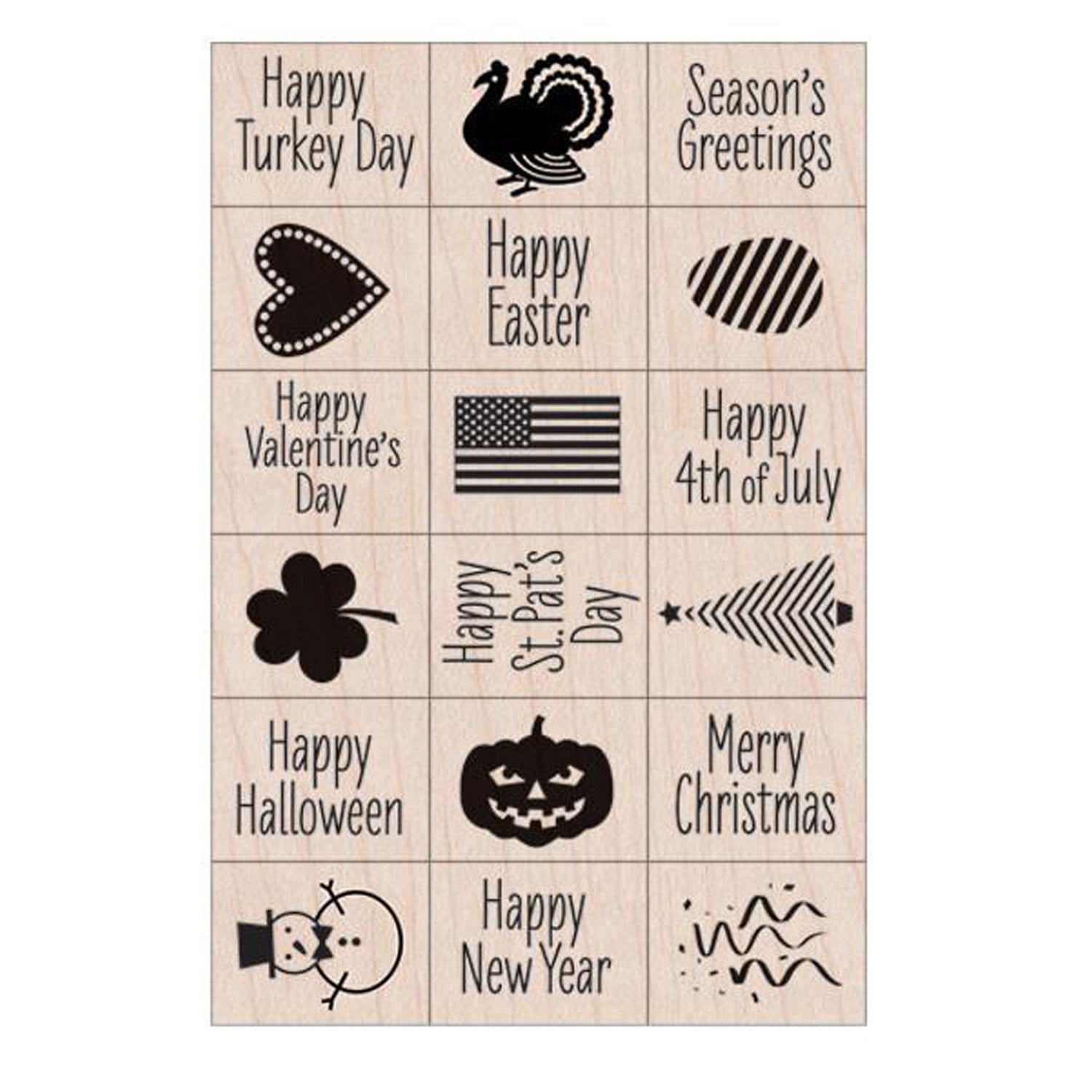 Ink 'n' Stamp A Year of Holidays Stamps, Set of 18 - A1 School Supplies