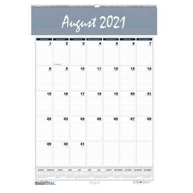 Bar Harbor Academic Wall Calendar, 31.25"L x 22"W - A1 School Supplies