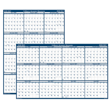 Laminated Wipe Off Wall Academic Calendar, Reversible, 18" x 24" - A1 School Supplies