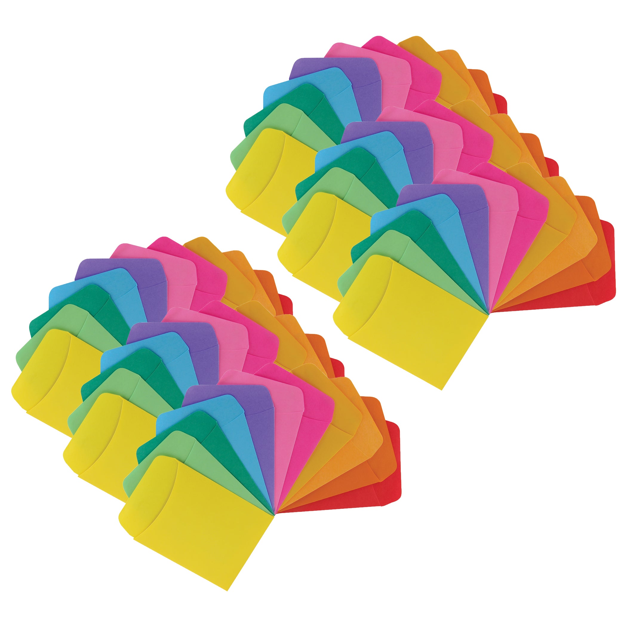 Non-Adhesive Library Pockets, 3.5" x 4.875", 5 Colors, 30 Per Pack, 6 Packs - A1 School Supplies