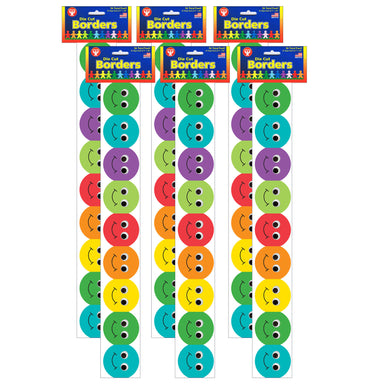 Smiley Face Mighty Brights™ Border, 36 Feet Per Pack, 6 Packs - A1 School Supplies