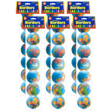 Globes Border, 36 Feet Per Pack, 6 Packs - A1 School Supplies