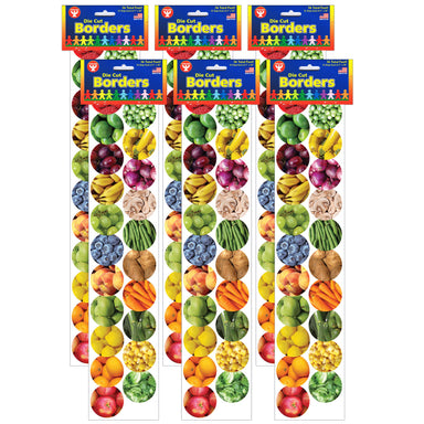 Fruits And Veggies Border, 36 Feet Per Pack, 6 Packs - A1 School Supplies