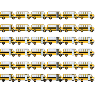 School Bus Die Cut Border, 12 Strips/36 Feet Per Pack, 6 Packs - A1 School Supplies