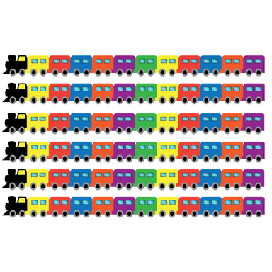 Train Die-Cut Border, 12 Strips/36 Feet Per Pack, 6 Packs - A1 School Supplies