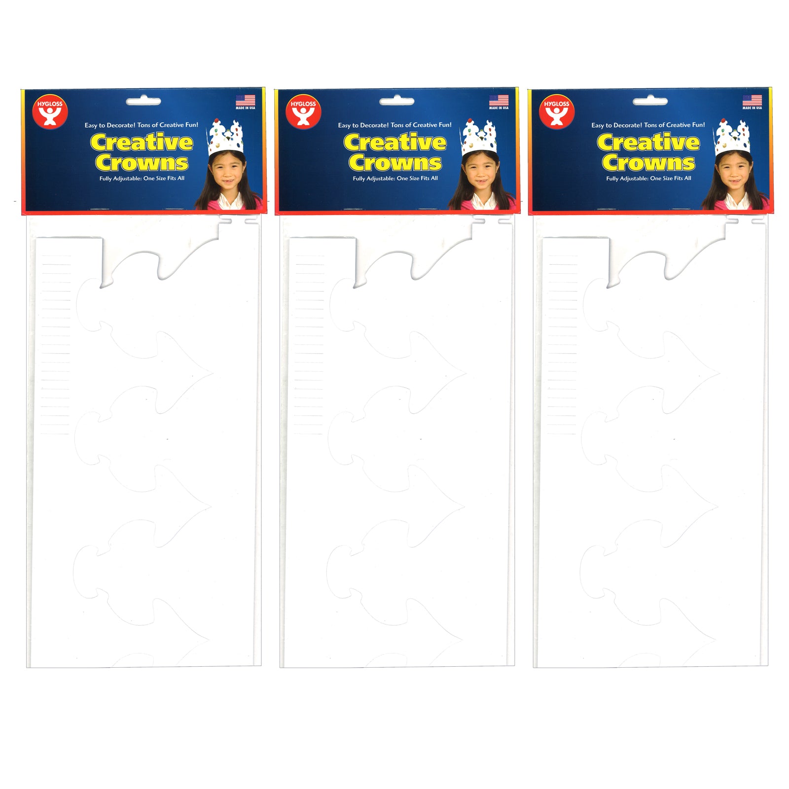 White Crowns, 24 Per Pack, 3 Packs - A1 School Supplies