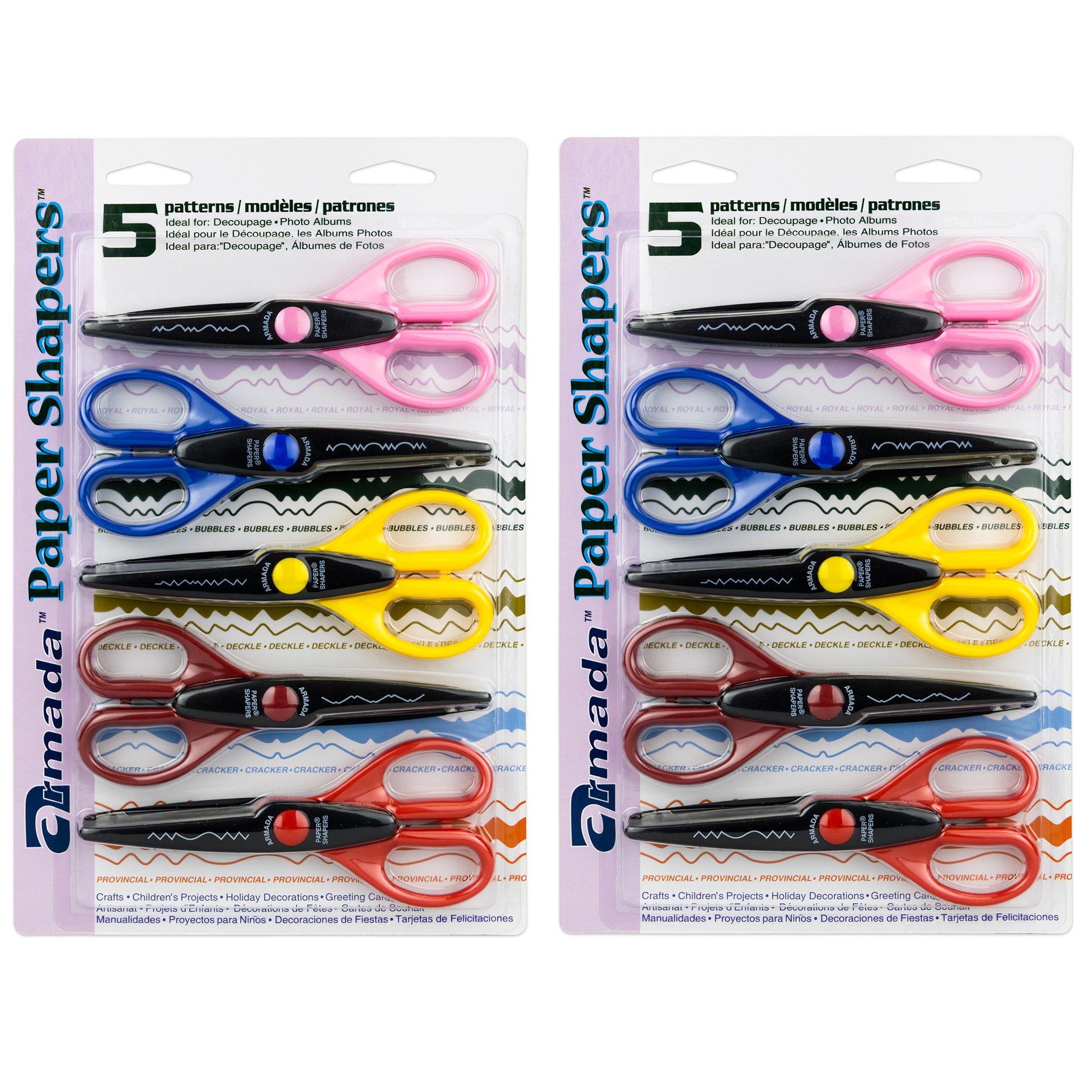 Paper Shapers® Decorative Scissors Set 2, 5 Per Set, 2 Sets - A1 School Supplies