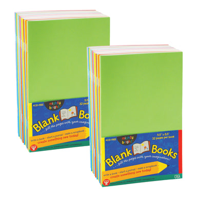 Blank Paperback Books, 5.5" x 8.5", Assorted Colors, 10 Per Pack, 2 Packs - A1 School Supplies