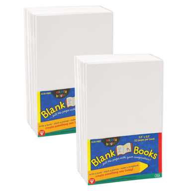 Blank Paperback Books, 5.5" x 8.5", White, 10 Per Pack, 2 Packs - A1 School Supplies