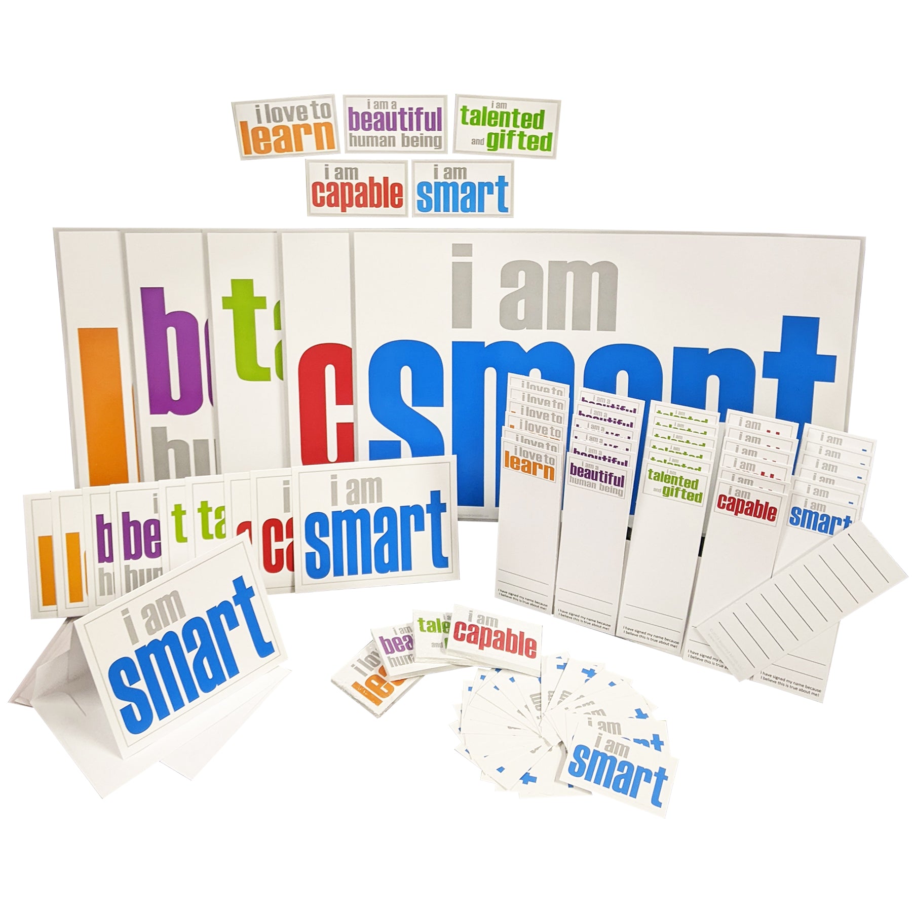 Self-Esteem Ultra Booster Set, Posters, Magnets, Notes, Page Keepers, Note Cards, 150 Pieces - A1 School Supplies