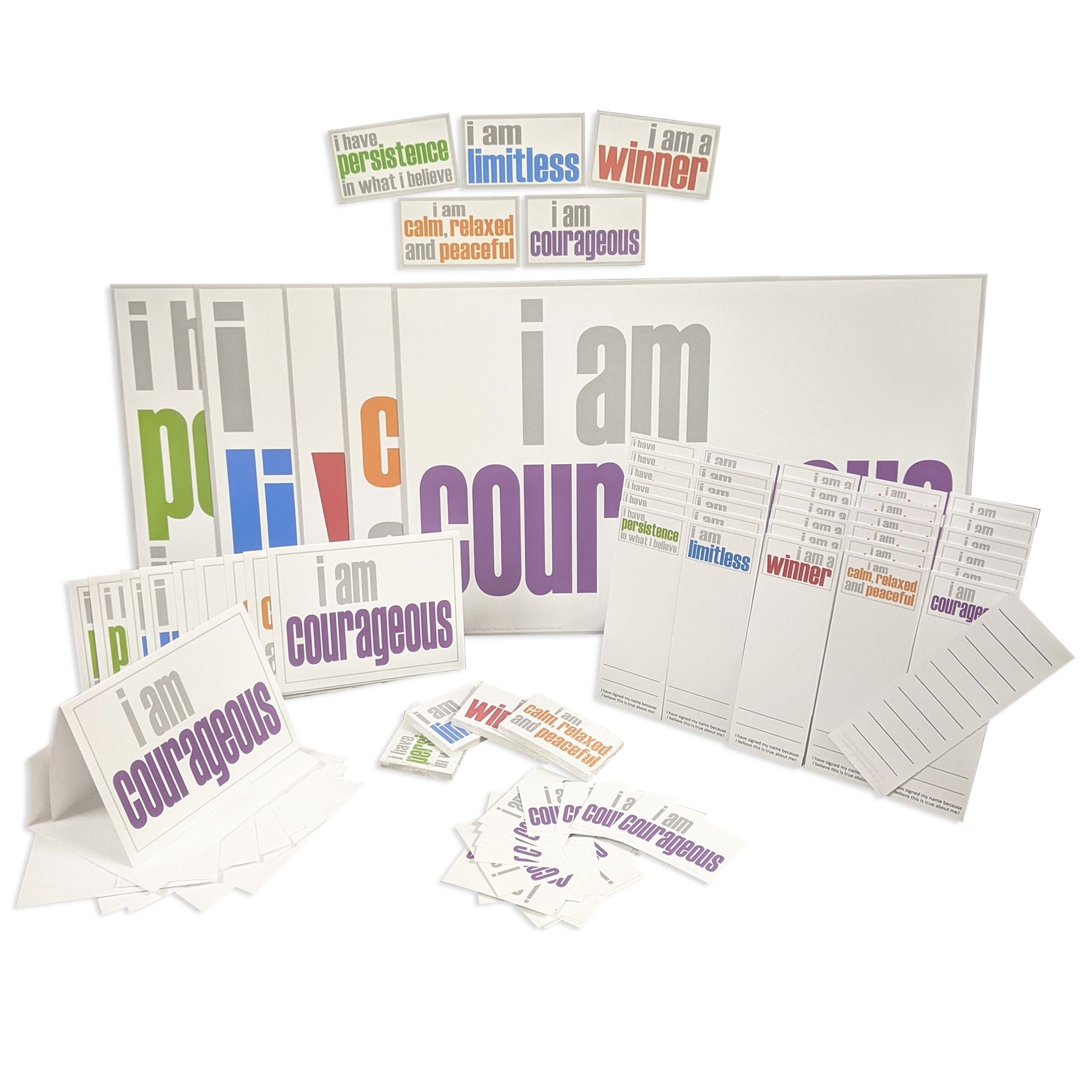 Hopefulness Ultra Booster Set, Posters, Magnets, Notes, Page Keepers, Note Cards, 150 Pieces - A1 School Supplies