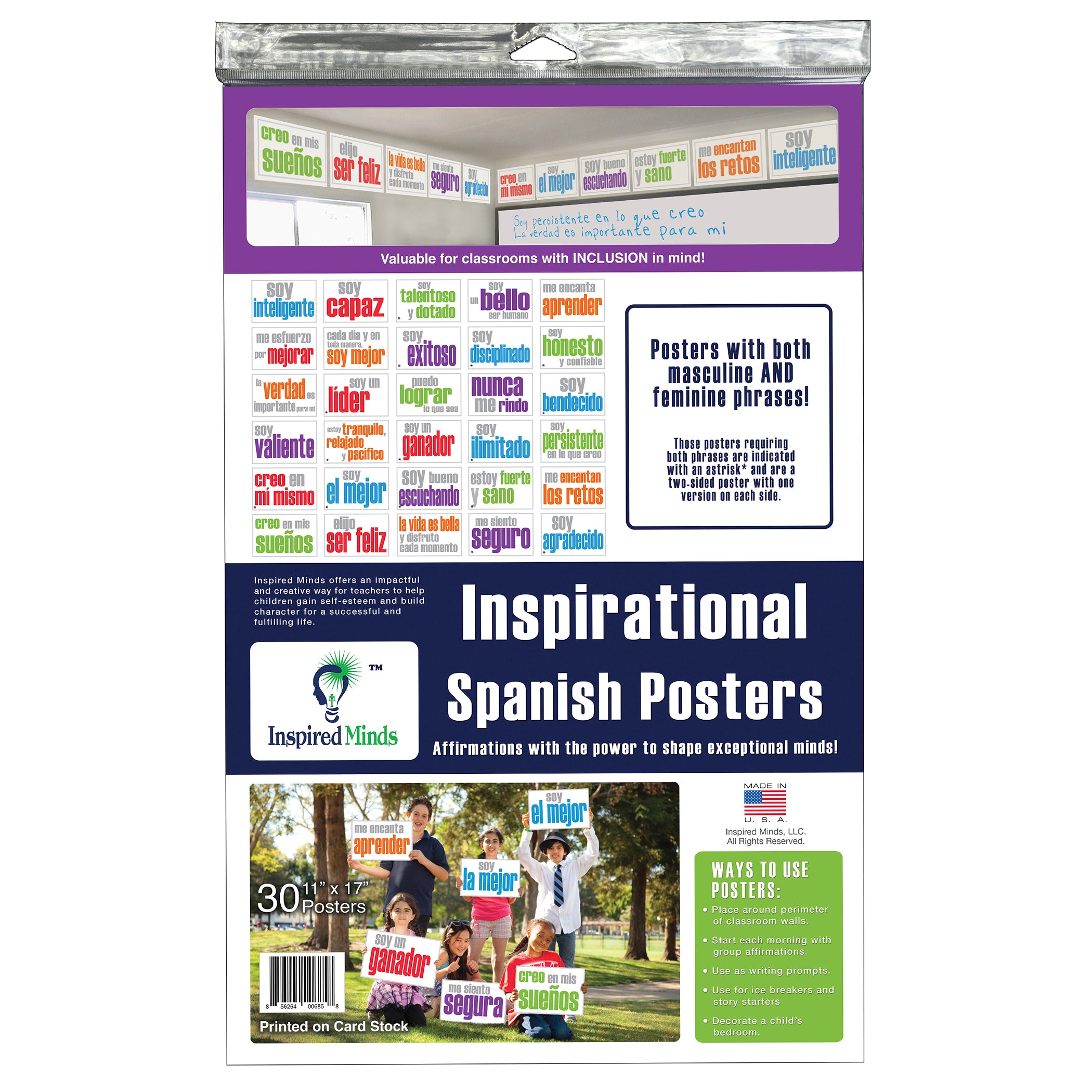 Card Stock Posters, Set of 30, Spanish - A1 School Supplies