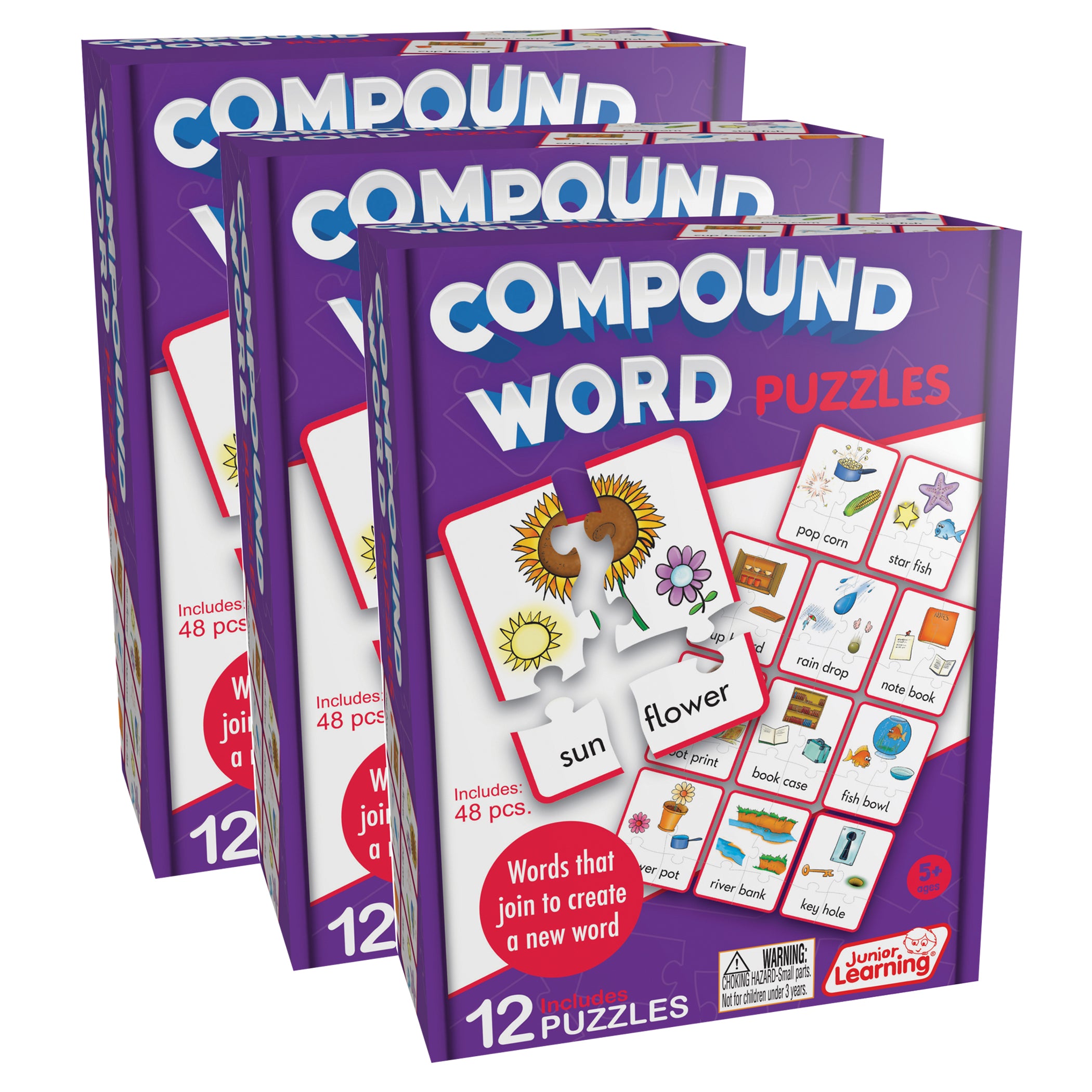 Compound Puzzles, 12 Per Set, 3 Sets - A1 School Supplies