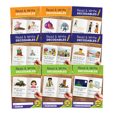 Read & Write Decodables Set A - A1 School Supplies