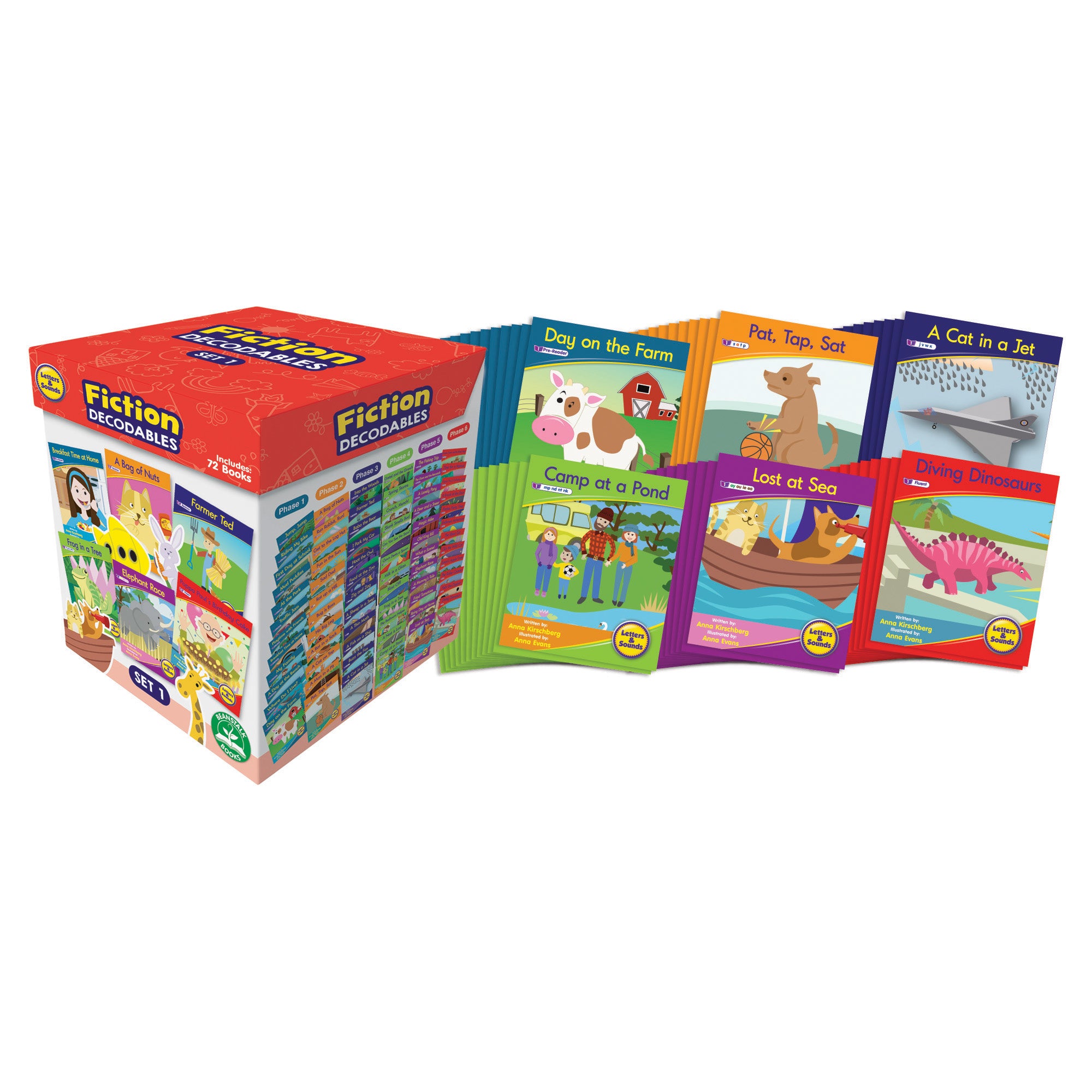 Letters & Sounds Fiction Decodables Boxed Set, Set 1 - A1 School Supplies