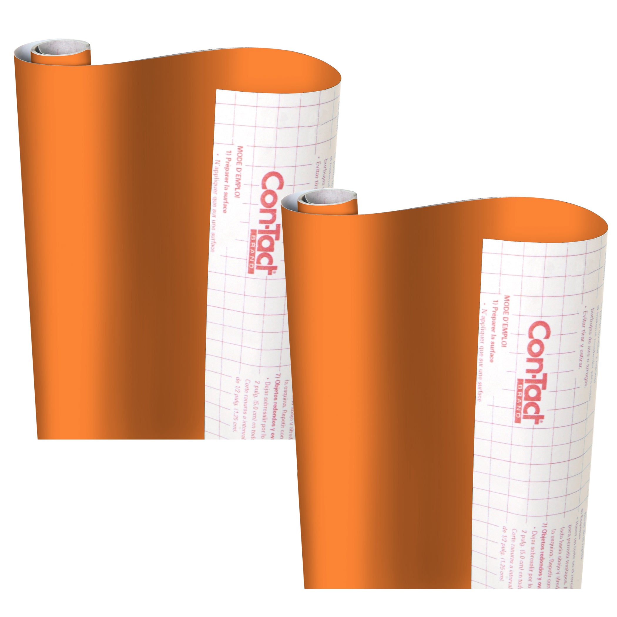 Creative Covering™ Adhesive Covering, Orange, 18" x 16 ft, Pack of 2 - A1 School Supplies