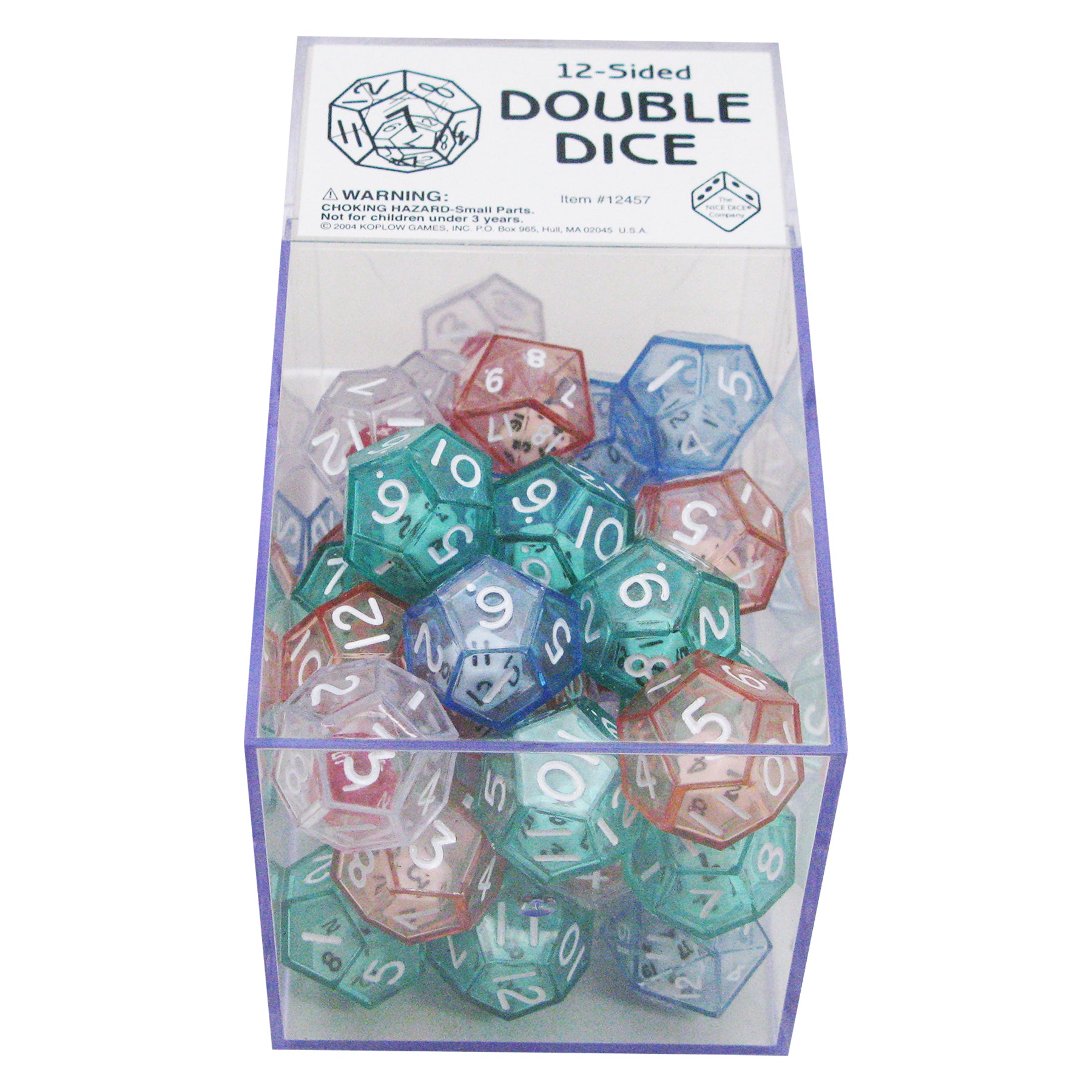 12-Sided Double Dice, Box of 40 - A1 School Supplies