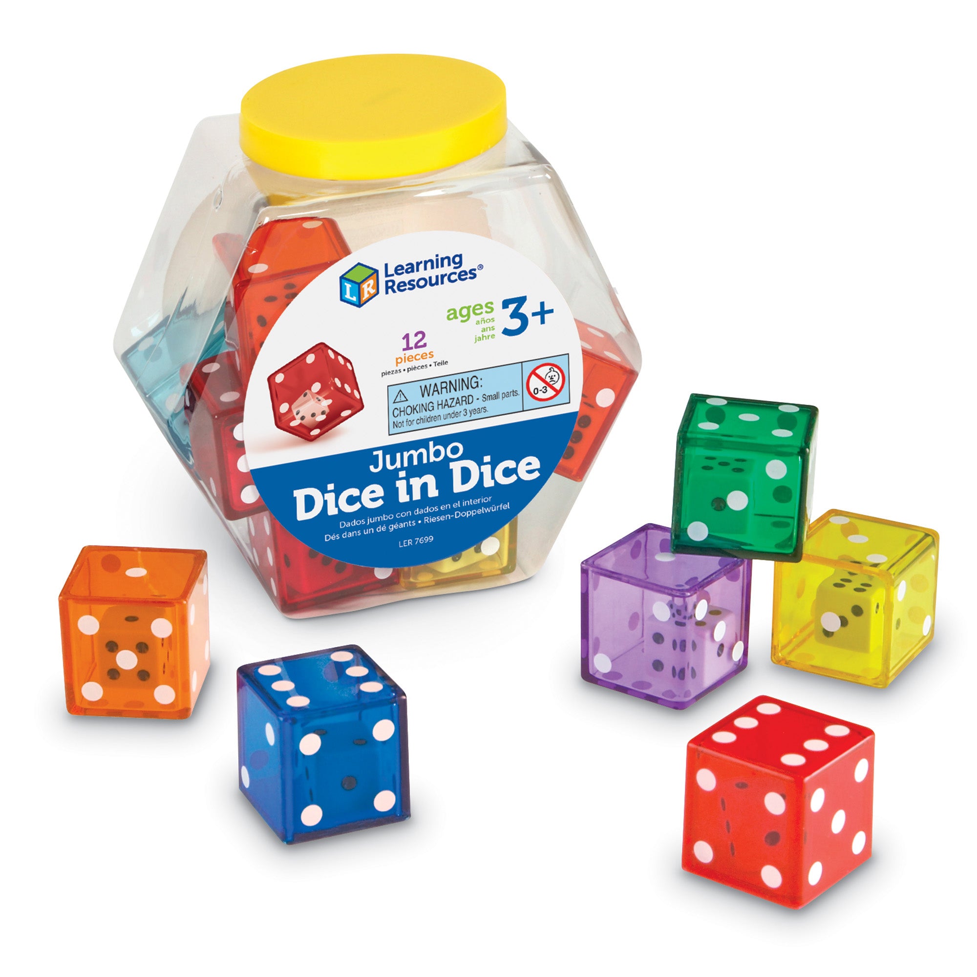 Jumbo Dice in Dice Jumbo Size Set, Pack of 12 - A1 School Supplies