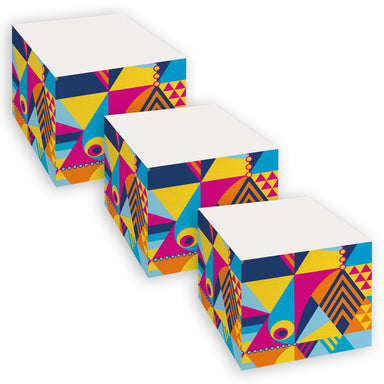 Notes Cube, 2.6 in x 2.6 in, Optimistic Brights Collection, 620 Sheets Per Cube, Pack of 3 - A1 School Supplies