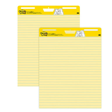 Super Sticky Easel Pads, 25" x 30", Yellow, 2 Pads - A1 School Supplies