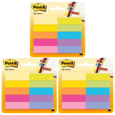 Page Markers, 50 Sheets/Pad, 10 Pads/Pack, 3 Packs - A1 School Supplies