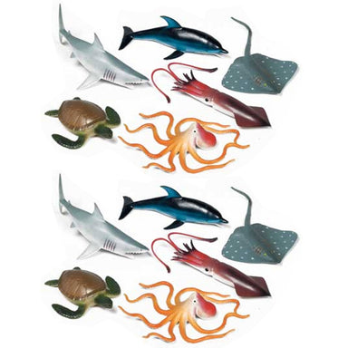 Ocean Animals Playset, 6 Per Set, 2 Sets - A1 School Supplies