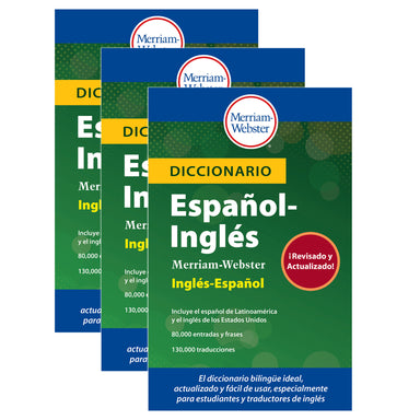 Diccionario Espanol-ingles Merriam-Webster, Pack of 3 - A1 School Supplies