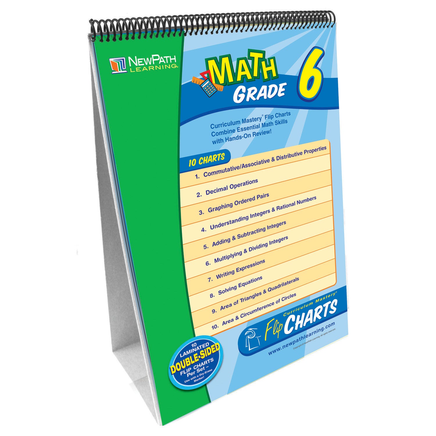 Math Skills Curriculum Mastery® Flip Chart, Grade 6