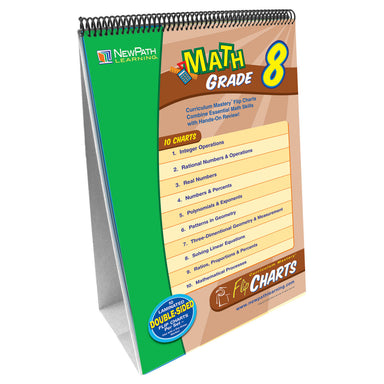 Math Skills Curriculum Mastery® Flip Chart, 10 Pages, Grade 8 - A1 School Supplies