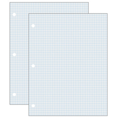 Graphing Paper, White, 2-sided, 1/4" Quadrille Ruled 8-1/2" x 11", 500 Sheets Per Pack, 2 Packs - A1 School Supplies