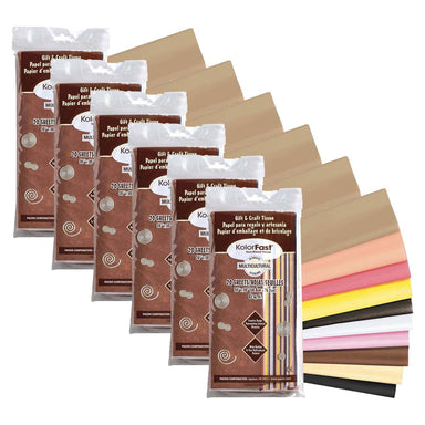 Multi-Cultural Tissue Assortment, 10 Assorted Colors, 20" x 30", 20 Sheets Per Pack, 6 Packs - A1 School Supplies