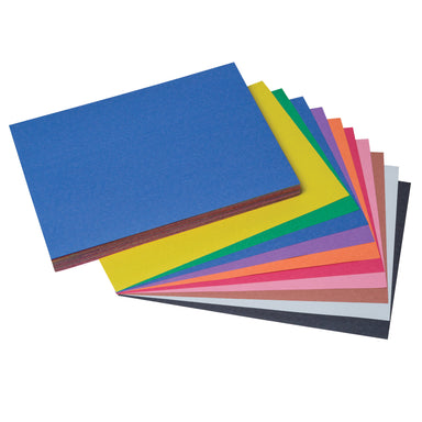 Construction Paper, 10 Assorted Colors, 9" x 12", 100 Sheets Per Pack, 5 Packs - A1 School Supplies