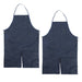 Adult Apron, Dark Blue Denim, 41" x 27-1/2", Pack of 2 - A1 School Supplies