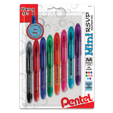 R.S.V.P.® Mini Ballpoint Pens, 8 Per Pack, 2 Packs - A1 School Supplies