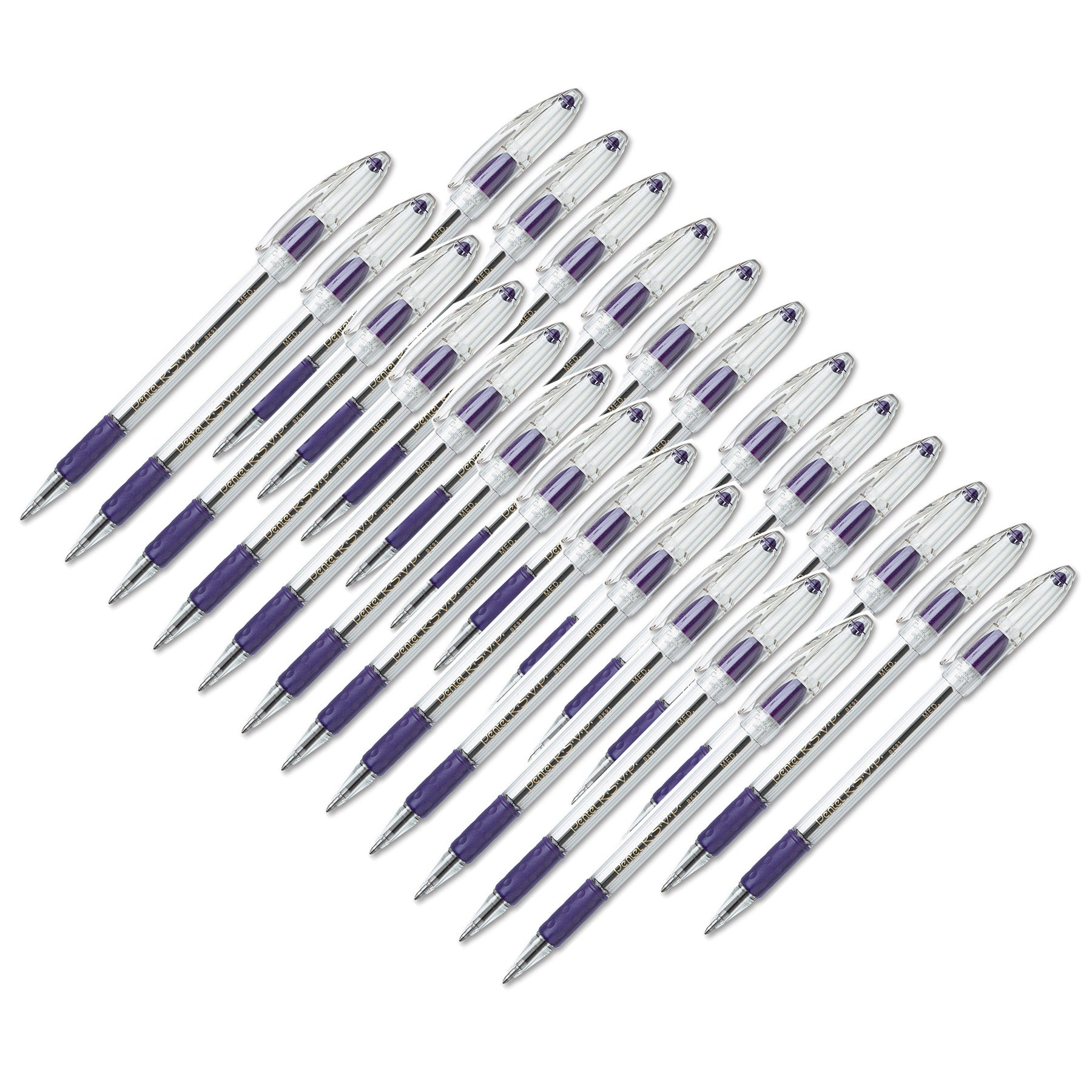 R.S.V.P.® Ballpoint Pen, Medium Point, Violet, Pack of 24