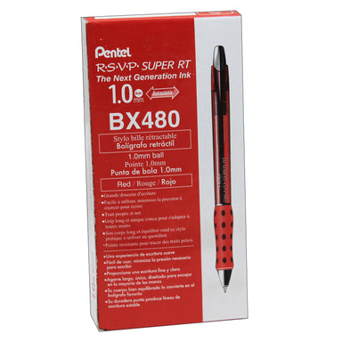 R.S.V.P.® Super RT Retractable Ballpoint Pen, Red, Pack of 12 - A1 School Supplies