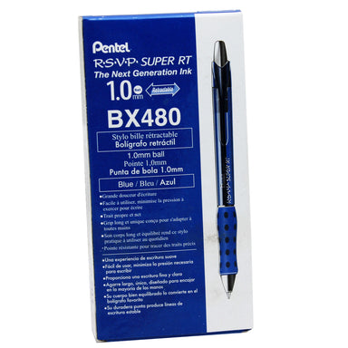 R.S.V.P.® Super RT Retractable Ballpoint Pen, Blue, Pack of 12 - A1 School Supplies