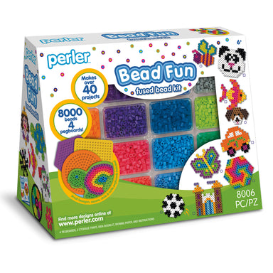 Bead Fun Fused Bead Activity Kit & Storage Trays, 8006 Pieces - A1 School Supplies