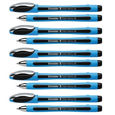 Slider Memo Ballpoint Pen, Viscoglide Ink, 1.4 mm, Black, Pack of 10 - A1 School Supplies